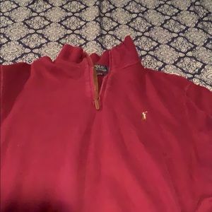 Polo Ralph Lauren sweater 1/3 zip maroon